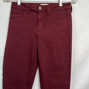 L’Agence Burgundy Margot High rise Garnet Jeans size 26 NWOT